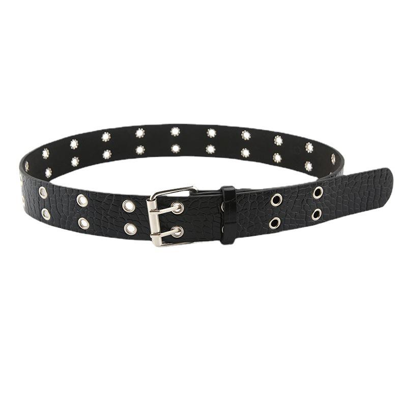 Unisex Belt Versatile And Slimming With Metal Buckle Belt Paired Jeans With