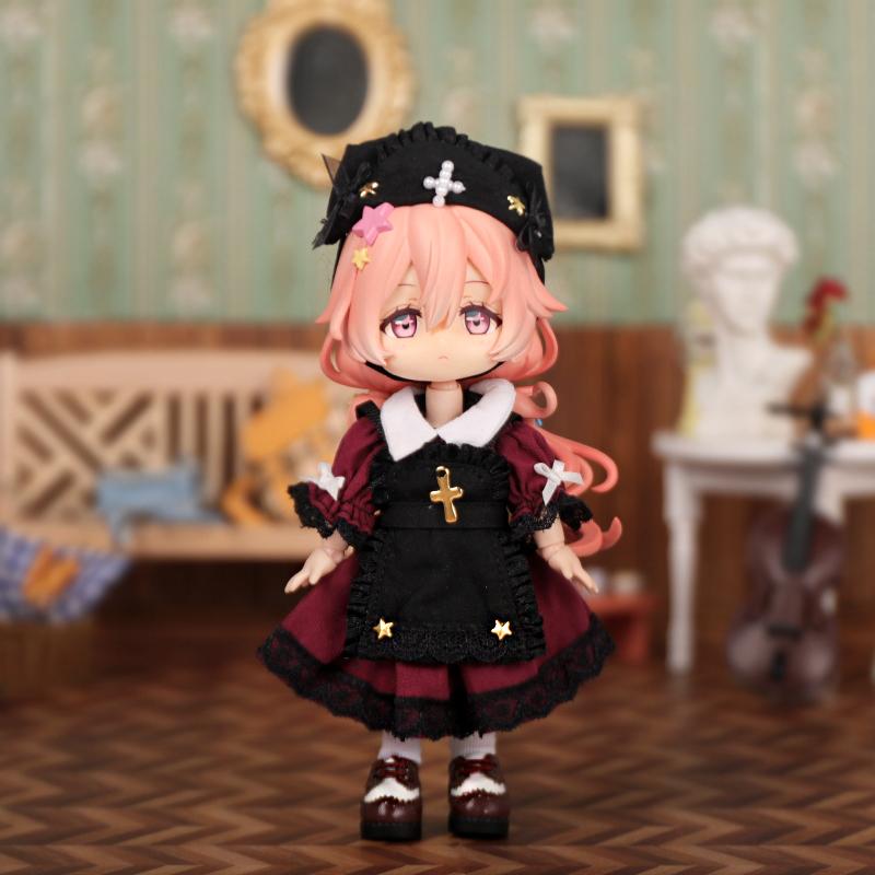 Ob11 Doll Clothes Nun Maid Suit Dress Tricolor Doll Clothes Set for Obitsu11 GSC 1/12 Doll Clothes Doll Accessories