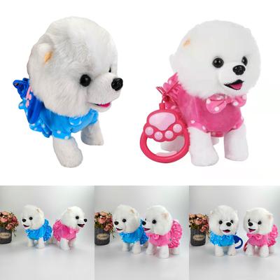 Leash Electric Walking Dog Toy Simulation Singing Puppy Toy Barking Plush Dog Toy Baby Craw Learning Toy Toddler Gift