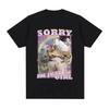 Sorry Im Just A Girl Funny Cat Fans Pattern Tshirt Summer Women Plus Size Fashion Casual Tshirt Comfortable Tshirt Patterns