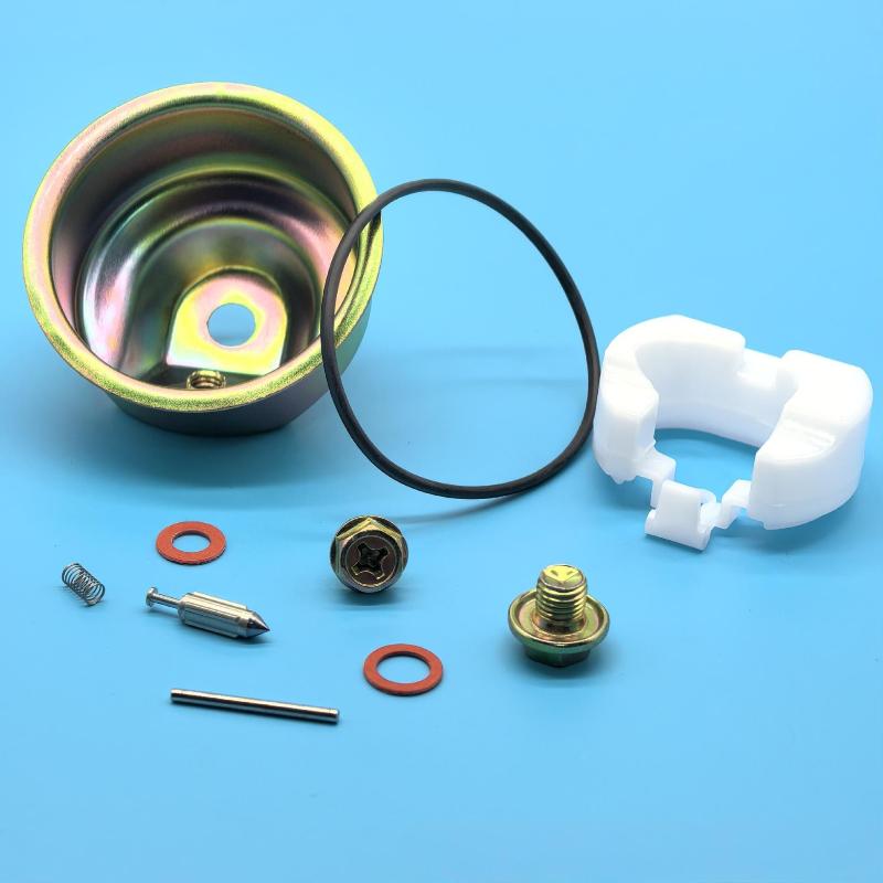 Premium Lawn Mower Carburetor Needle Bowl Float Gasket Seal Pin 2 Pcs Engine Repair Kit for Easy Maintenance in Garden