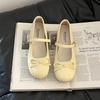 Fashion versatile casual retro bow Mary Jane shoes women's 2025 summer classic temperament ballet shoes light mouth shoes