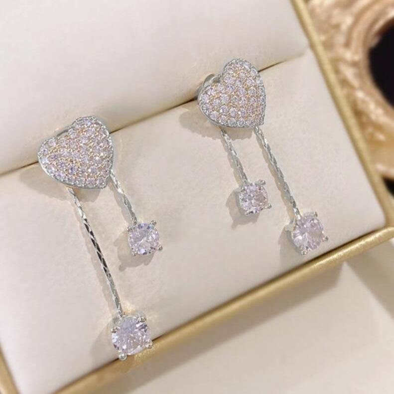 Neue Gold Farbe Shiny Bowknot Quaste Stud Ohrringe Für Frauen Exquisite Strass Bogen Baumeln Ohrringe Mädchen Schmuck Freunde Geschenk