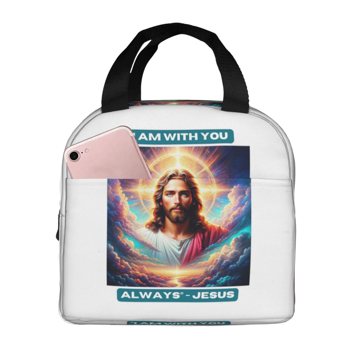 Resurrected Jesus Jesus Biblical References Insulated Lunch Bag for Women Office Cooler Thermal Food Box Tote Lunch Boxes One Size