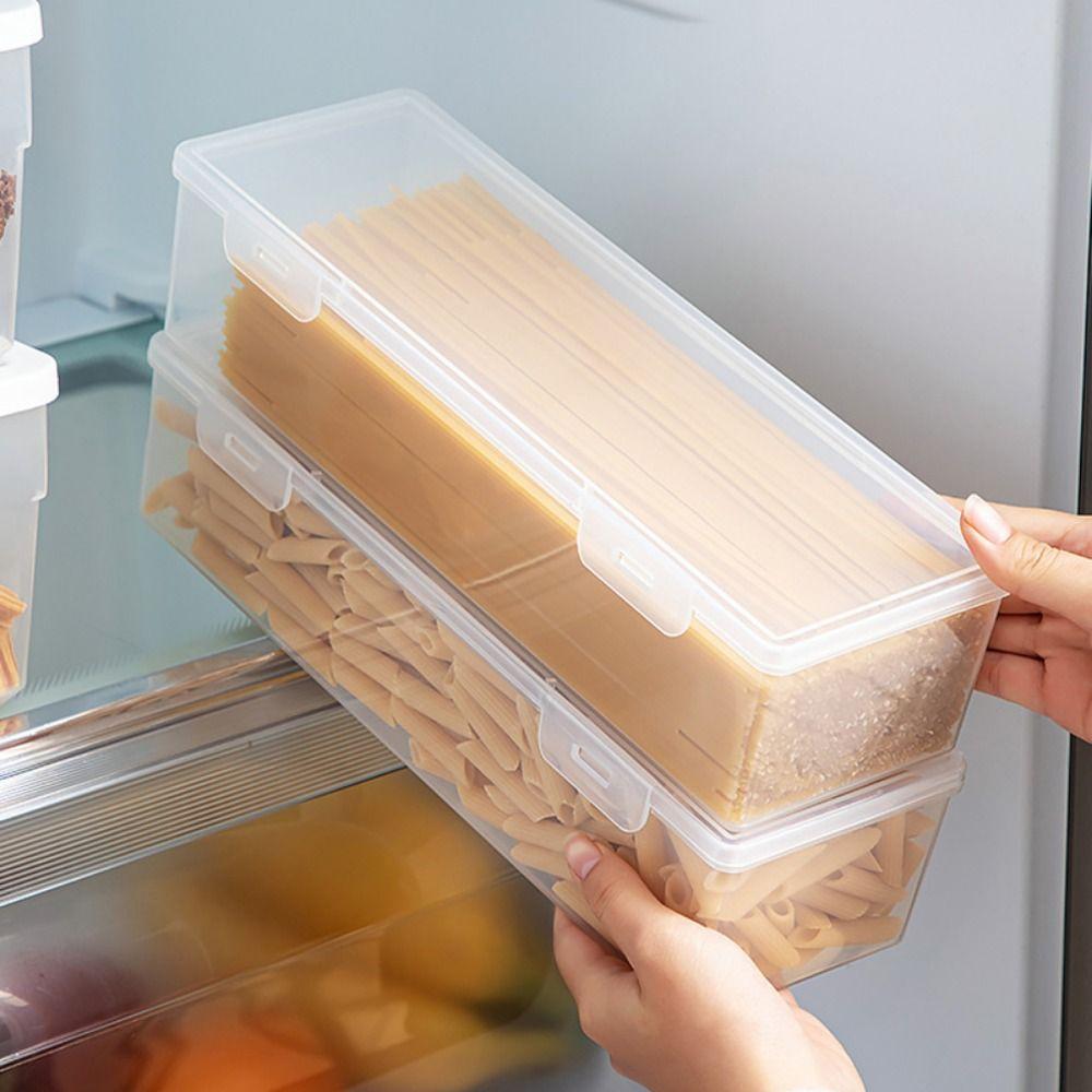 Large Capacity Noodle Storage Box Flip Cover Food Preservation Box  Pefrigerator