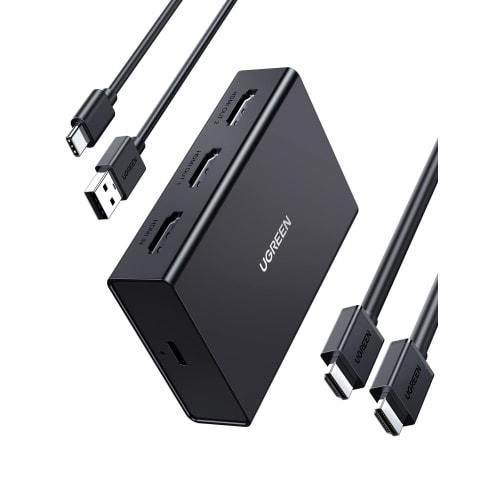 UGREEN HDMI Splitter 1 Vstup 2 Výstup 4K@60Hz HDMI Splitter [HDMI kabel součástí dodávky] Podporuje 3D video výstup na 2 obrazovkách současně HDCP2.2 [Potvrdit