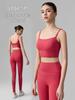 Spring/Summer Women's Mesh Yoga Set: Camisole with Fixed Cups & No-Line Pants