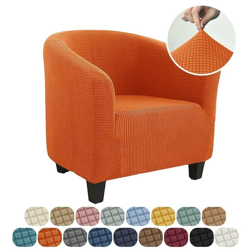 Polar Fleece Armchair Cover Stretch Tub Chair Slipcovers Living Room Elastic All-inclusive Single Sofa Protector Case Home Decor