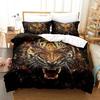 3D Animal Tiger Printed  Brown Bedding Set Single Twin Double Queen King Cal King Size Bed Linen Set