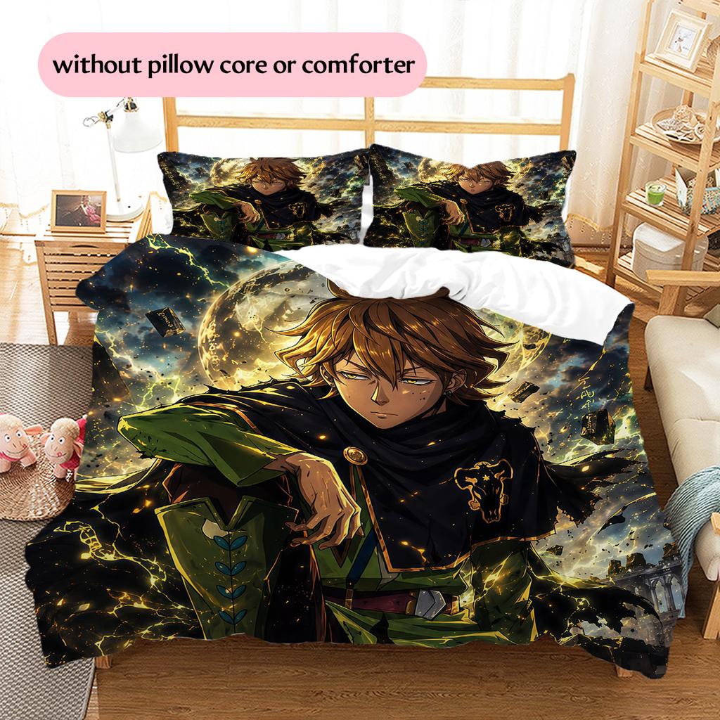 Zwarte klaverpatroon Beddengoed Dekbedset Woondecoratie Cadeau (1 dekbedovertrek + 2 kussenslopen (zonder vulling))