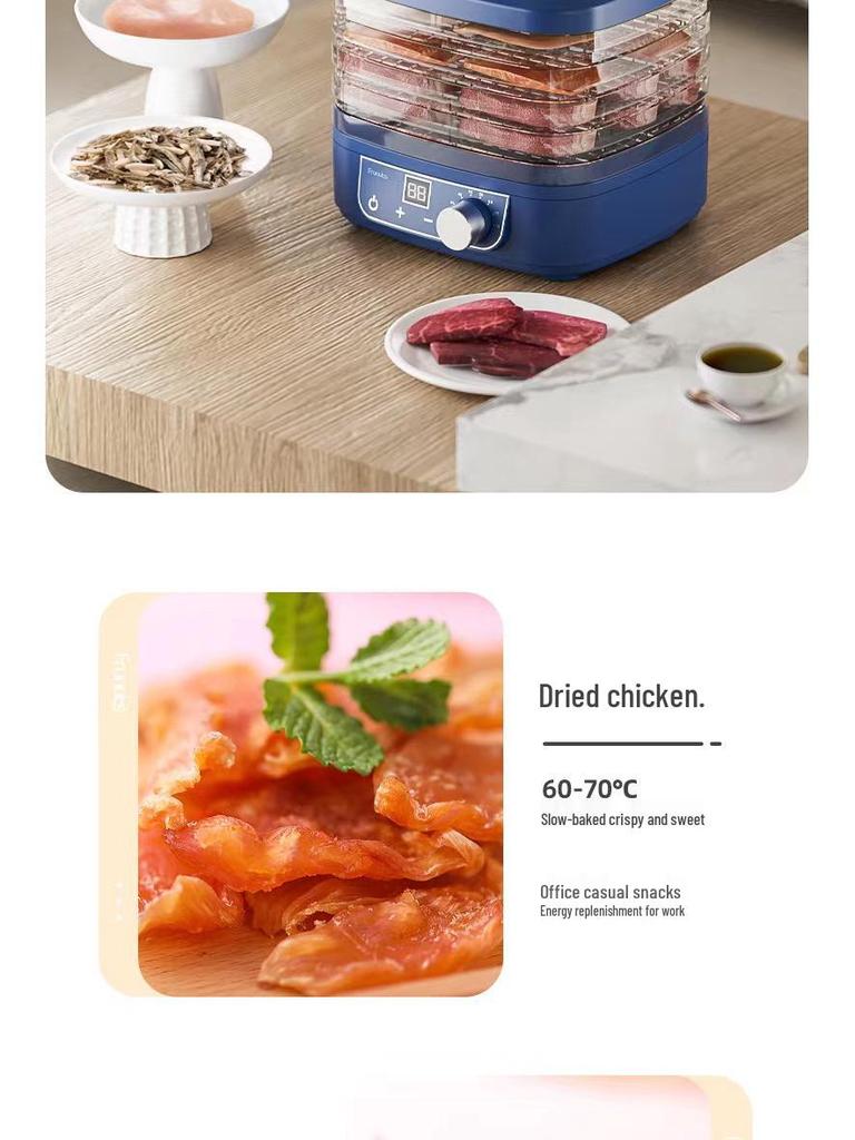 Compact Food Dehydrator for Fruits, Vegetables, Meats, and Pet Treats