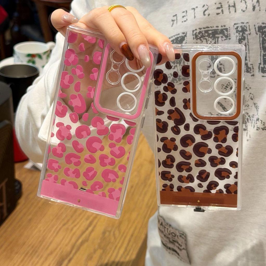 Samsung S25 Ultra Leopardenmuster Anruf-Alarm Hülle mit Sprachaktiviertem Blinken