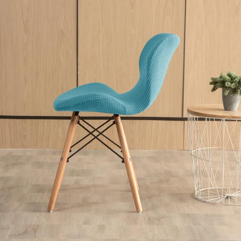2pcs Curved Butterfly Chair Cover Polar Fleece Stretch Dining Chair Slipcover Girls Room Makeup Chair Covers for Living Room