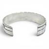 Great Navajo Stampwork Sunburst Mountain Pattern Bangle Bracelet Silver 925 Used