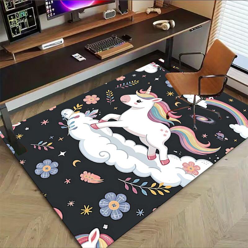 1PC Unicorn Clouds Extra Large Non-Slip Floor Carpet, Office, Family, Bedroom, Studio - Large Area RugJ0366