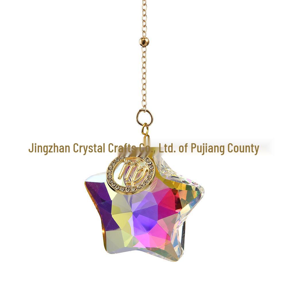 12 Constellations Moon & Pentagram Crystal Sun Catcher Pendant Set