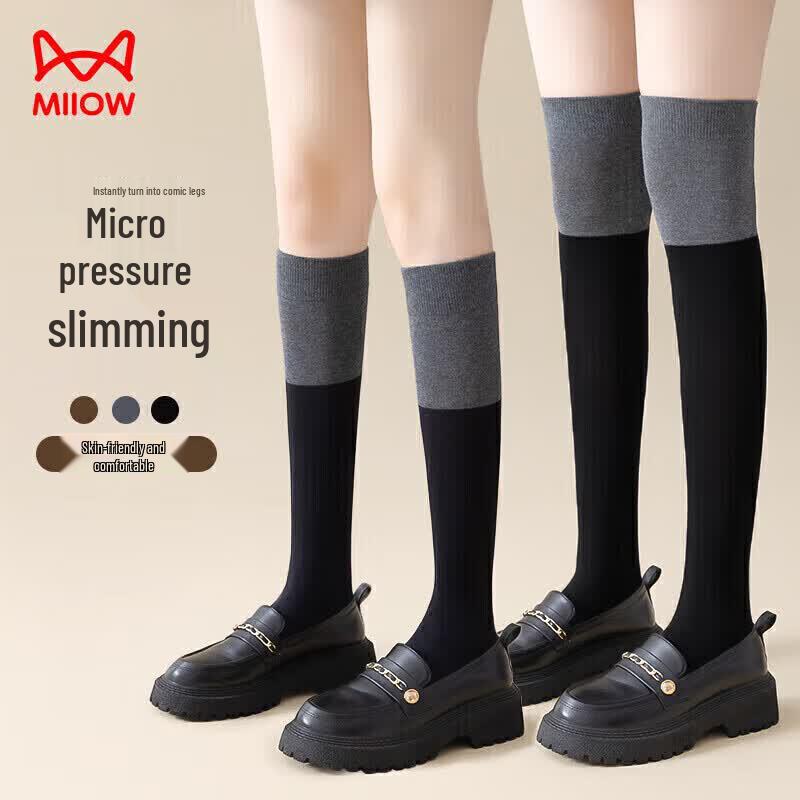 Mao Ren Women s JK Slim-Fit Calf Socks One Size