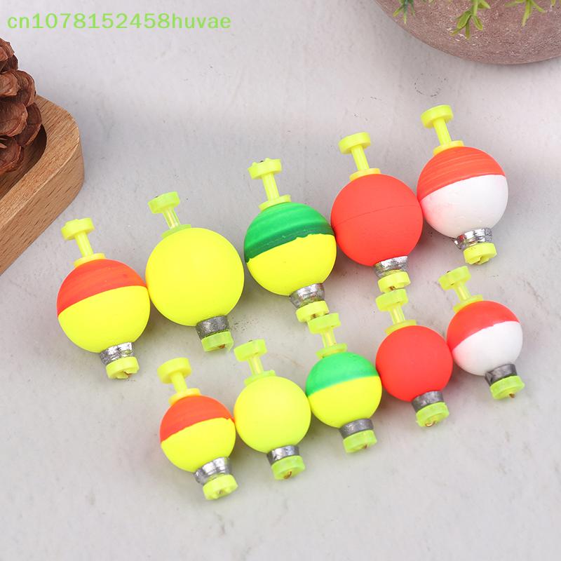 5 Pcs Snap-On Ball Fishing Bobber Floats Weighted Bobbers EVA Foam Corks For Crappie Bluegill Panfish Catfish