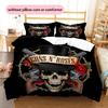 Guns N' Roses Pattern Bedding Home Decoration Birthday Gift (1 * duvet cover + 2 * pillowcase, without core)