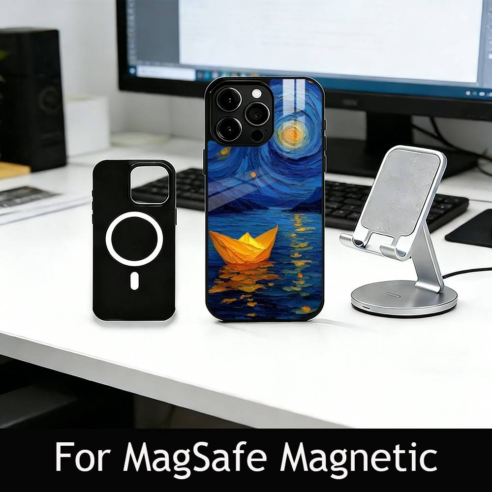 T-The S-Starry N-Night Phone Case For iPhone17,16,15,14,13,12,11 Plus,Pro Magnetic For Magsafe Wireless Charging