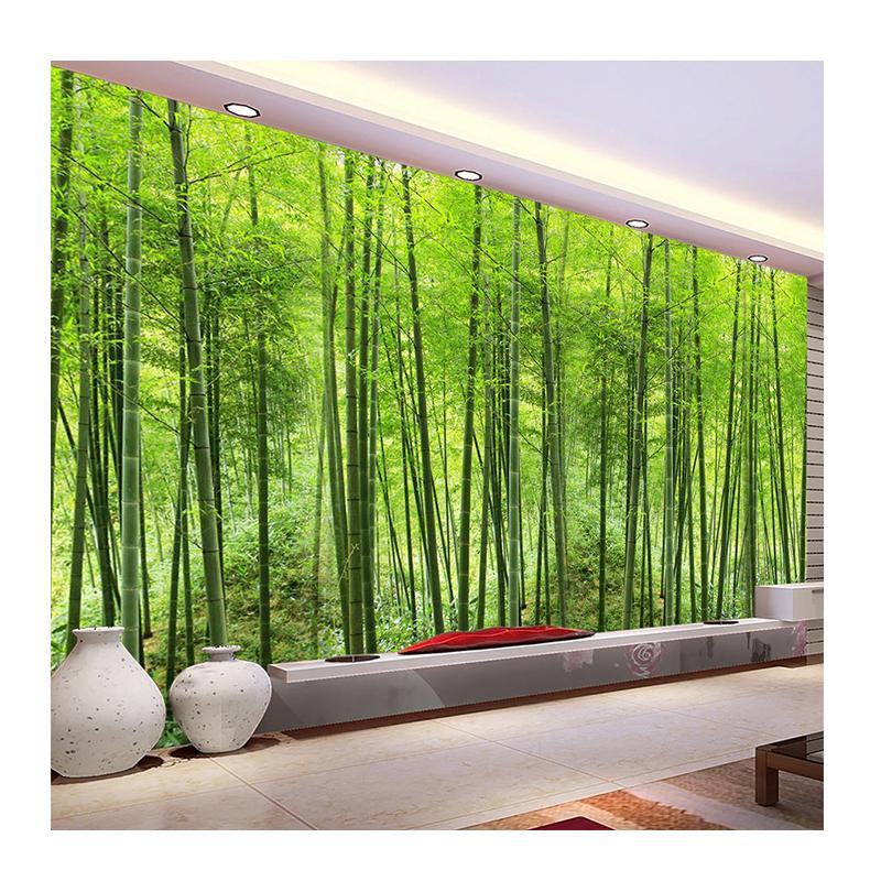 Nature Landscape Wallpaper Green Bamboo Forest Mural Size 3D Wallpaper For Wall Living Room Wall Mural