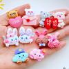10Pcs New Cute Mini Bear /Rabbit /Cloud  Flat Back Resin Cabochons Scrapbooking DIY Jewelry Craft Decoration Accessories