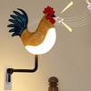 Cordless Wall Sconces with Sound 3 Colors Temperature Rooster Shape Touch Control Dimmable Rechargeable LED Wall Lights for Bedroom