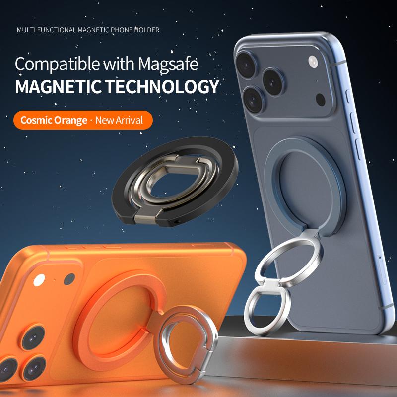 Doppelseitiger MagSafe Handy-Ständer Magnetischer Handy-Ringhalter Ständer Magnetgriff für Handy Samsung Fitnessstudio Auto-Halterung