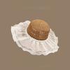 Korean Style Wide Brim Sun Hat With Handwoven Design And Sun Protection For Vacation
