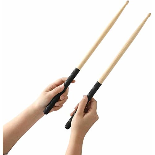 Musfunny Non-Slip Drumsticks, Set of 2, 5A: Lightweight and Durable Wooden Drumsticks - Percussion Sticks for Beginners, Kids, and Adults