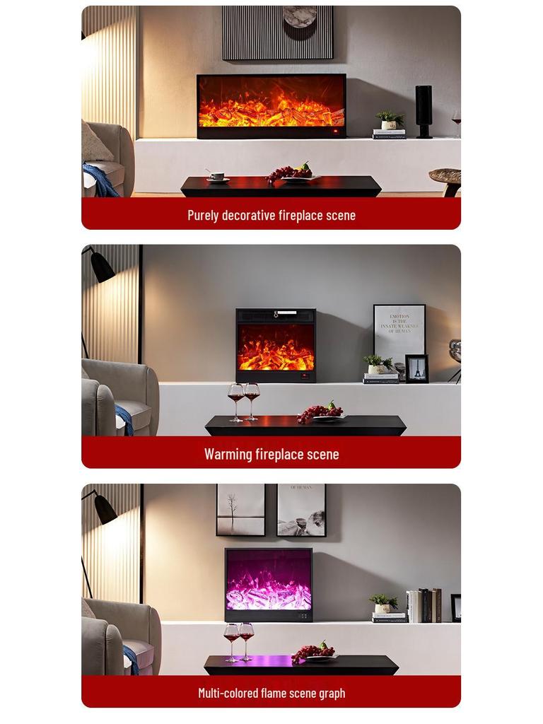 European Electric Embedded Fireplace: Energy-Saving Simulation Flame Heater for Home Décor