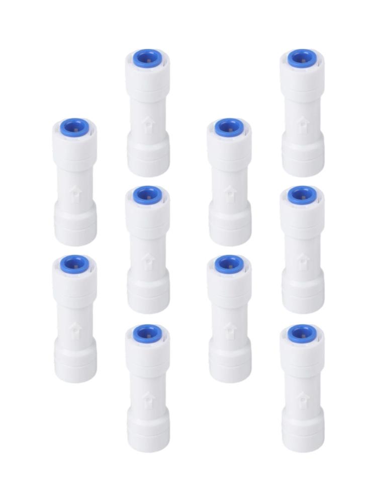 Straight Check Valve Quick Connect Check Valve Compatible With 1/4" PE Pipes Easy Installation 1/4 Inch Plumbing Connector