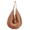 Hollow Out Single Shoulder Knitted Beach Bag Women's Colorful Large Capacity Tote for Seaside Holiday Pool Parties