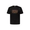 EA7 SS23 Letter Print Crew Neck T-Shirt Men Tops Black 3RUT05-PJFBZ-1200