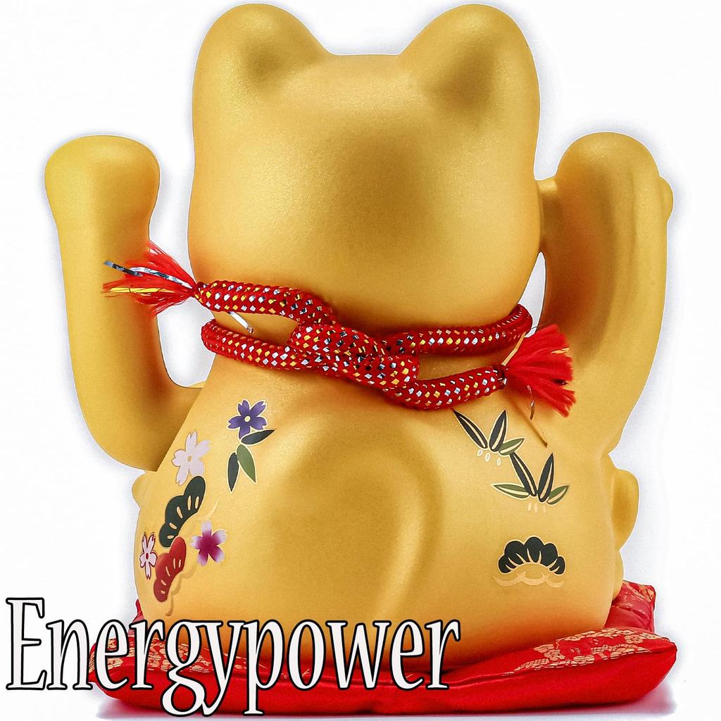 EnergyPower Golden Electric Cat Large Premium Includes Beckoning Automatically Swings Its Perfect for Opening a Business or This Lucky Item Improves