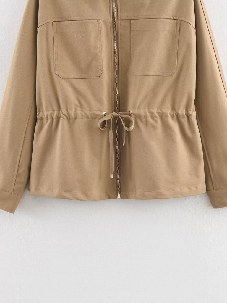 European & American Women's 2026 Autumn/Winter Fashion Jacket and Trousers Set with Adjustable Waist (S8873/74)