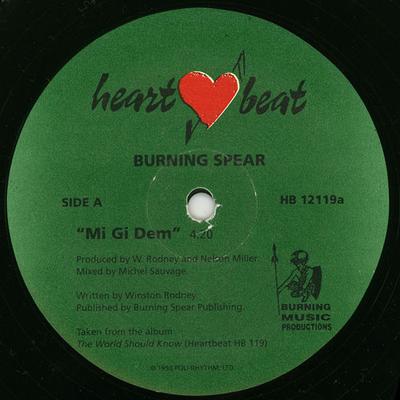 12inch Record BURNING SPEAR - Mi Gi Dem HB12119A Heartbeat Recor 1993 US ObiReggae, Ska & Dub Used