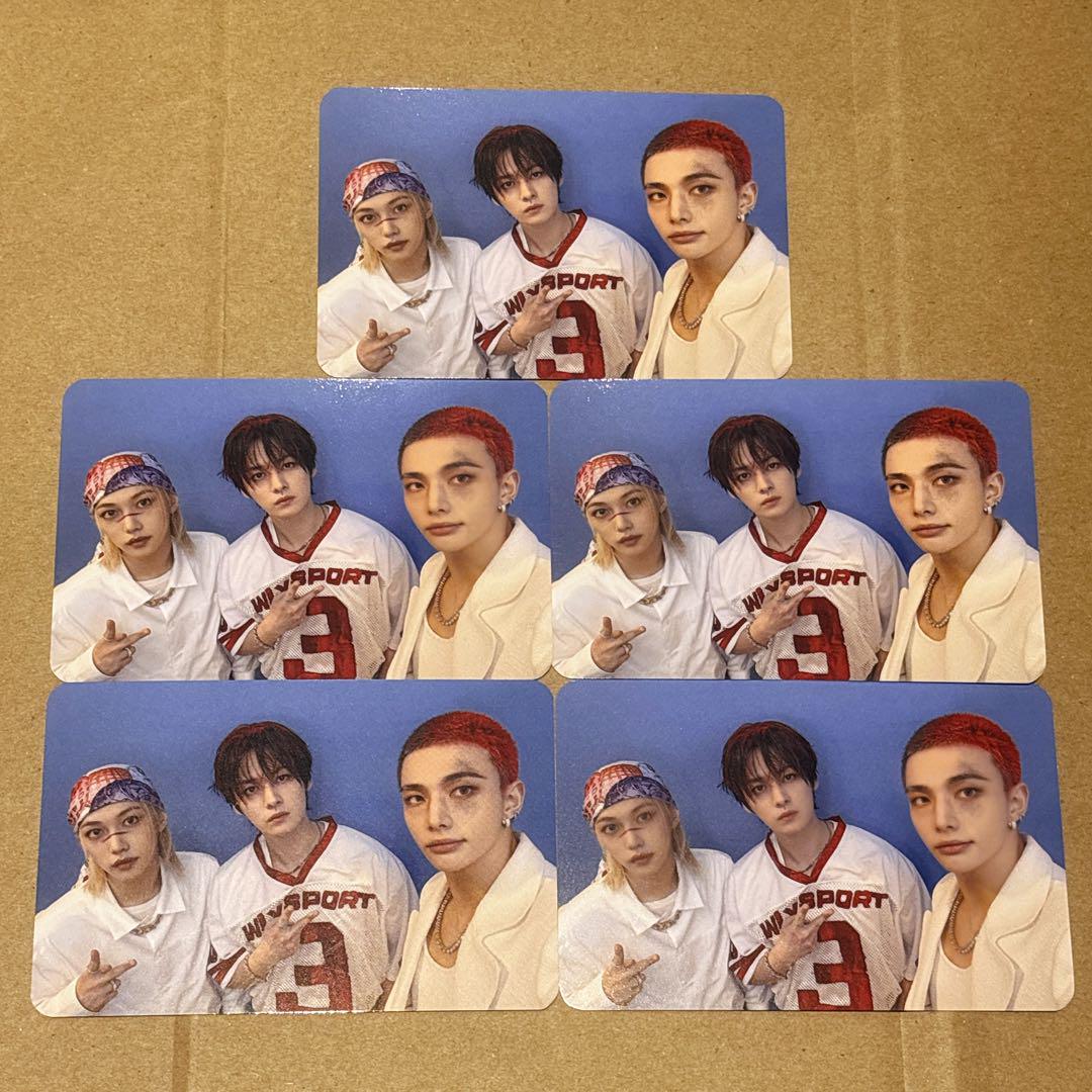 

[Б/У] Хёнджин, Рино, Феликс коллекционные карточки (5 кусков) поп-ап KARMA Stray Kids