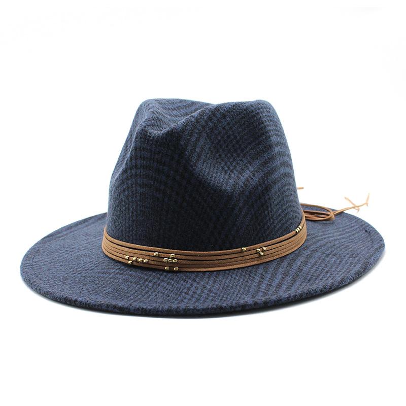 Wool British Retro Jazz Top Hat, Men'S And Women'S Big-Brimmed Top Hat, Felt Hat