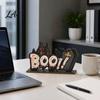 Decorative Halloween Wood Signs Wooden Ornaments for Tabletop Decorations, Stable Base Table Figures Centerpiece Home Party And Spooky Haunted