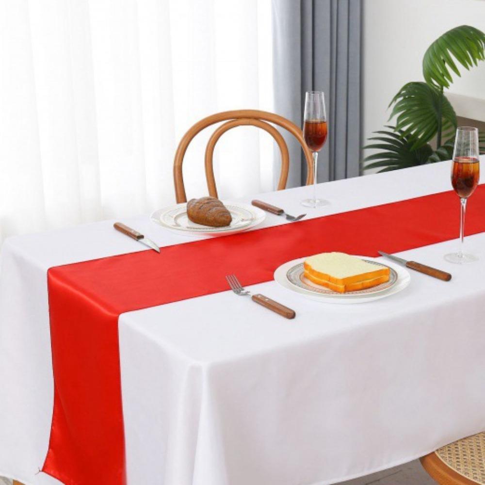 3PCS Elegant Satin Table Runner Classical Coffee Table Runner Decorative Tablecloth  Graduations