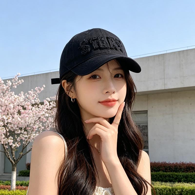 Fashion Hat New Rough Alphabet Baseball Cap Big Face Show Face Small Hat Sunscreen Hat Female Sun Hat Summer Cap Male
