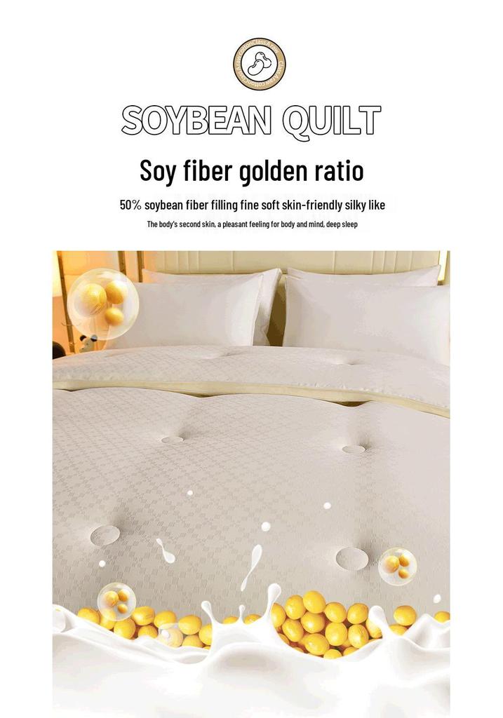 Three-Dimensional Soybean Sateen Cotton Quilt: Thickened Spring to Winter Dorm Warmth