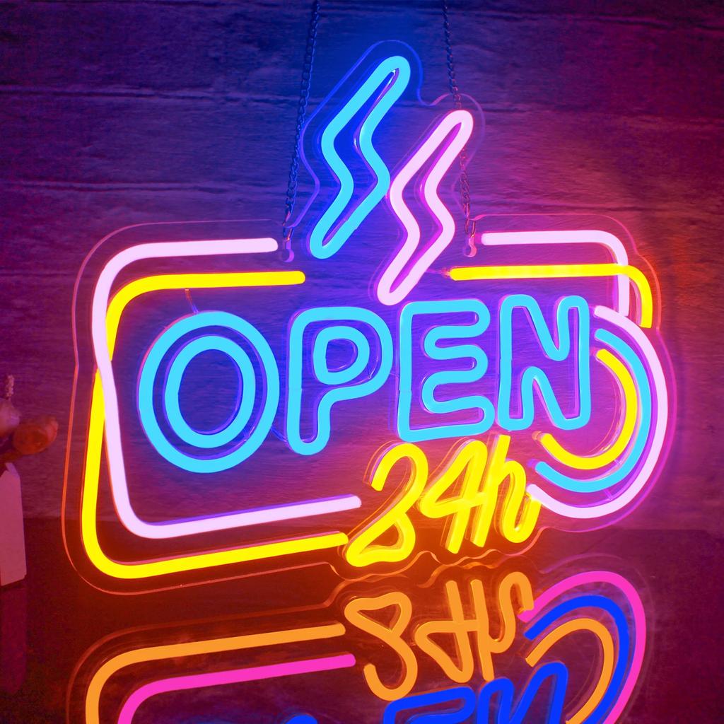 Open Welcome Bar Neon LED Sign USB Powered Room Wall Decoration For Pub Bar Club Men's Cave Party Restaurant Shop Sign Lights