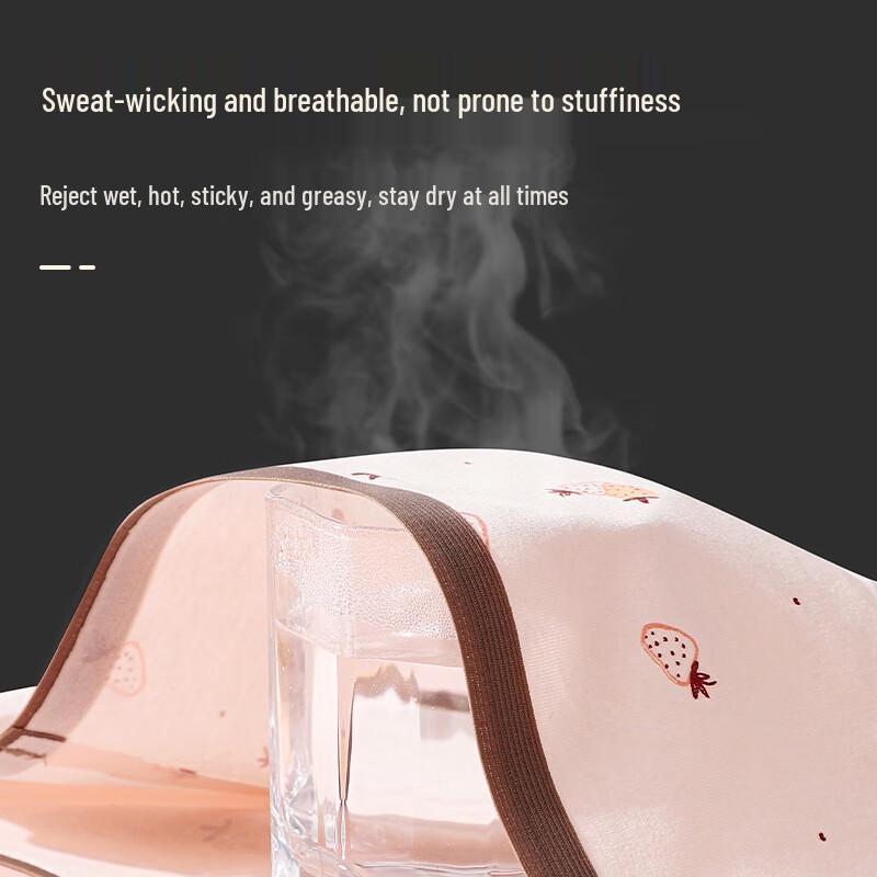 LANSWE Women's Pure Cotton Antibacterial Mid-Waist Seamless Briefs (3-Pack)