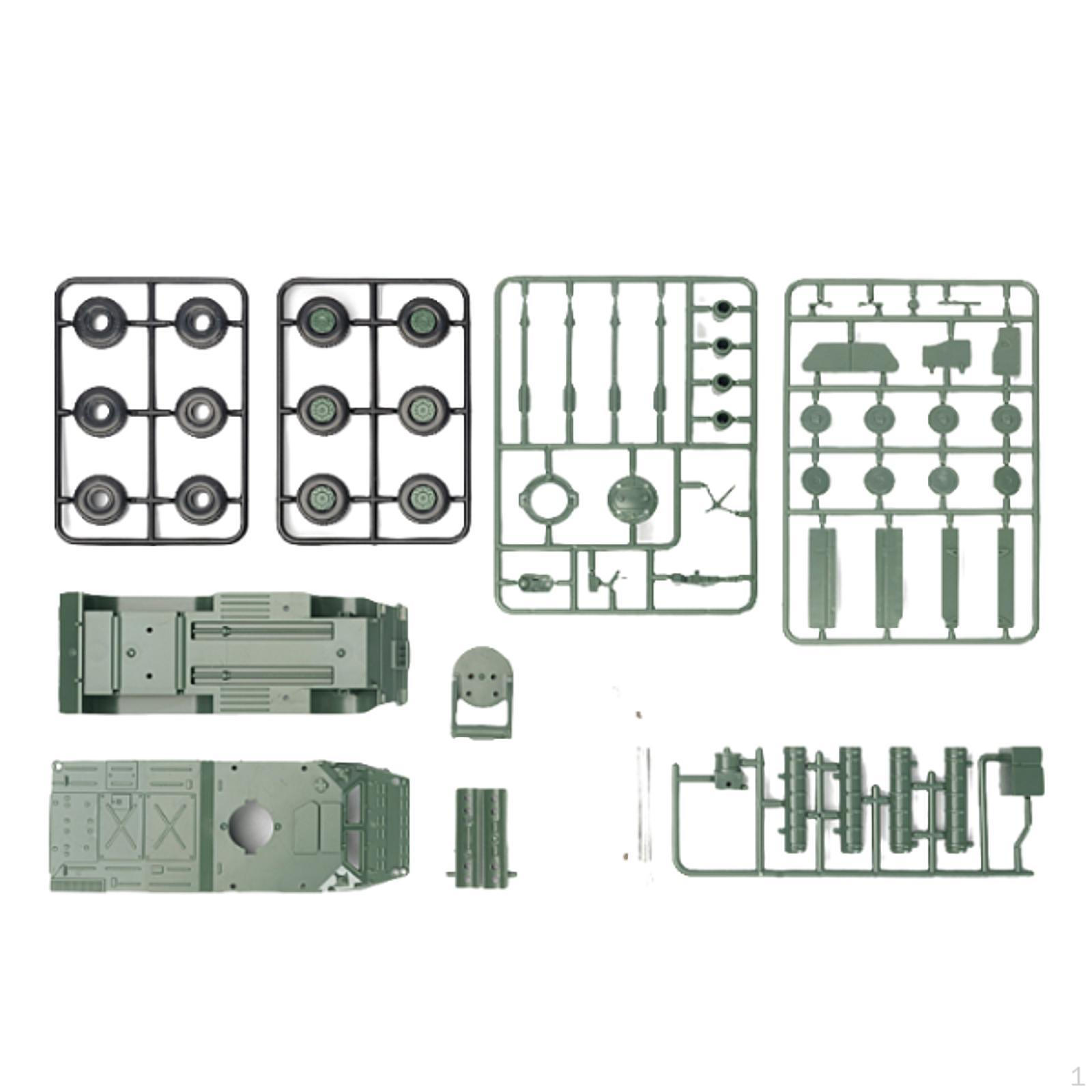 

1/72 Бронемашина 4D Сборка Симуляция Настольное украшение для Коллекционирования зелёный