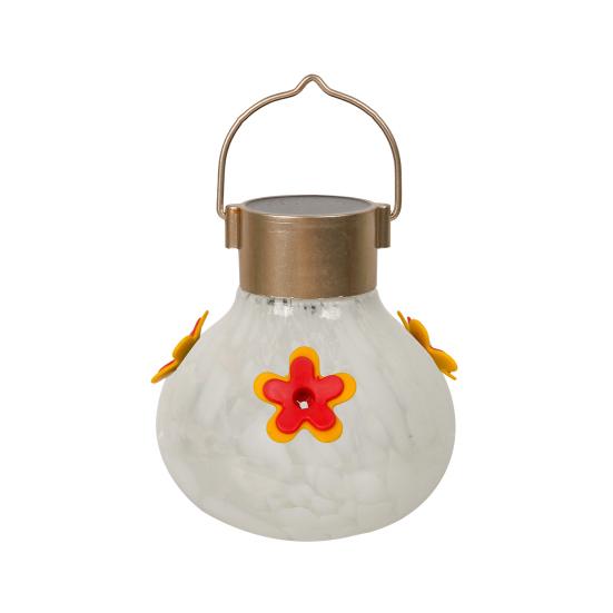 Hummingbird Feeder with Solar Light Water-proof Outdoor Garden Yard Hanging Auto-Lighting Semi-automatic