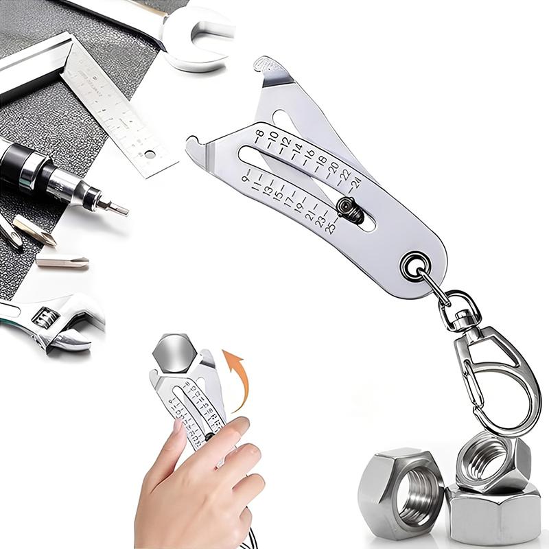 Portable Precision Thread Size Inspection Tool With Keychain Gauge Measuring Instrument For Easy Carrying And Quick Detection