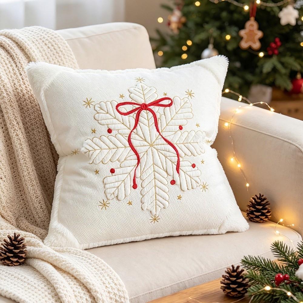 Christmas Throw Pillow Covers Xmas Tree Cushion Covers New Embroidered Pillowcase  Holiday Party