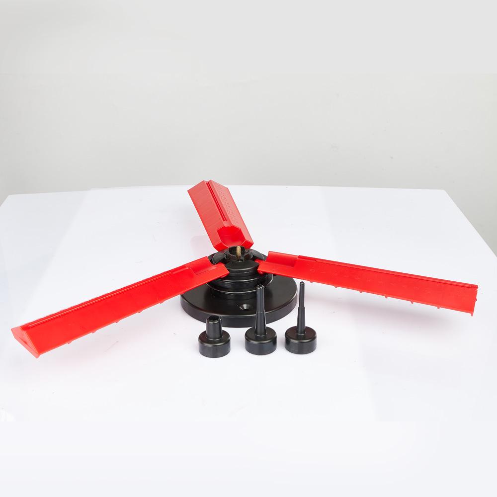 Cylindrical Feather Attacher: Red/Black ABS Fast Feather Strip with Scale for Archery Arrow Maintenance